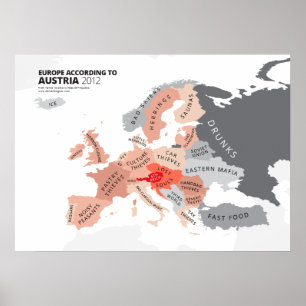 Europa entsprechend Österreich Poster