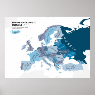 Europa entsprechend Russland Poster