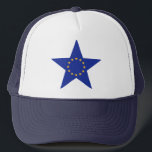 Europa EU spielen Flagge die Hauptrolle Truckerkappe<br><div class="desc">Europa EU haben Flaggensternkontinent-Europäer-Gewerkschaft in der Hauptrolle</div>