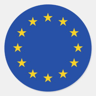 Europa/europäische Gewerkschafts-Flagge Runder Aufkleber