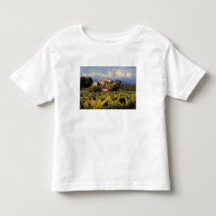 Europa, Frankreich, Bonnieux. Weinberge bedecken d Kleinkind T-shirt