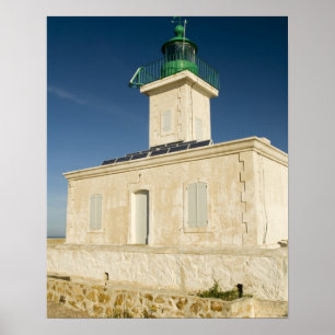 Europa, Frankreich, Korsika, Ile Rousse Leuchtturm Poster