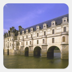 Europa, Frankreich, Loiretal. Schloss Quadratischer Aufkleber