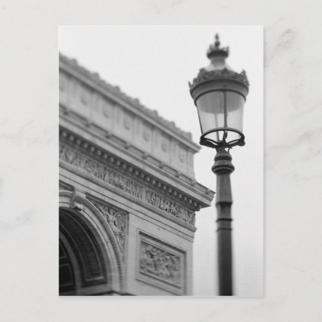 Europa, Frankreich, Paris Arc de Triomphe und Postkarte (Vorderseite)