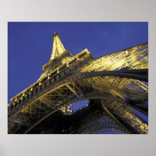Europa, Frankreich, Paris, Eiffelturm, Abend 2 Poster
