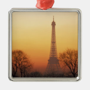 Europa, Frankreich, Paris. Eiffelturm (Mittel) Silbernes Ornament
