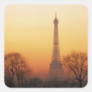 Europa, Frankreich, Paris. Eiffelturm (Mittelforma Quadratischer Aufkleber