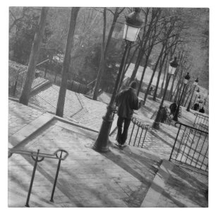Europa, Frankreich, Paris, Montmartre: Morgen auf Fliese