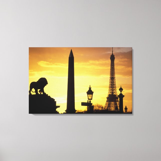 Europa, Frankreich, Paris, Place de Concorde Leinwanddruck (Vorderseite)