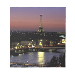 Europa, Frankreich, Paris, Sonnenuntergang auf Eif Notizblock