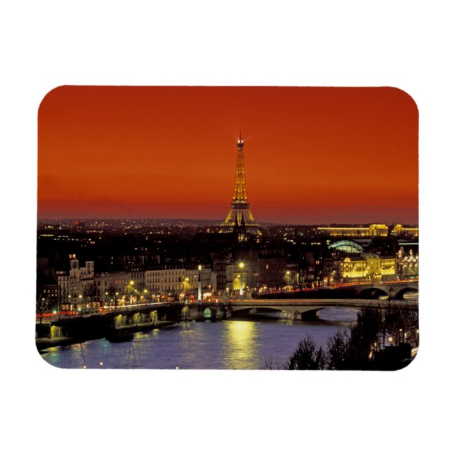 Europa, Frankreich, Paris Sonnenuntergang mit Blic Magnet (Horizontal)