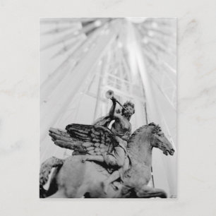 Europa, Frankreich, Paris. Statue und Riesenrad, 2 Postkarte