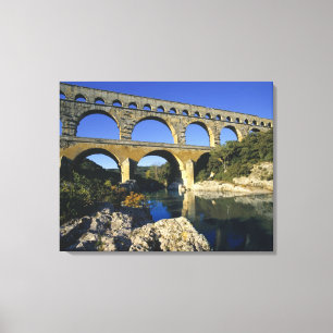 Europa, Frankreich, Pont du Gard. Pont du Gard, Leinwanddruck