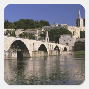 Europa, Frankreich, Provence, Avignon. Palais des Quadratischer Aufkleber