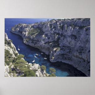 Europa, Frankreich, Provence, Calanques. Kalkstein Poster