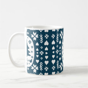 Europa Frohe Weihnachten-Doodle-Kunst mit Feste Kaffeetasse