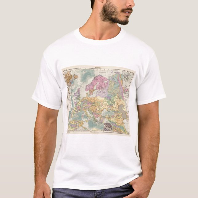 Europa - geologische Karte von Europa T-Shirt (Vorderseite)
