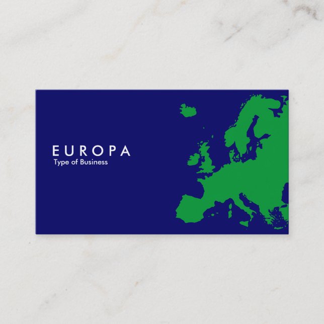 EUROPA Green - Dark Blue Visitenkarte (Vorderseite)