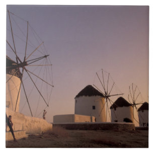 Europa, Griechenland, Kykladen, Mykonos, Fliese