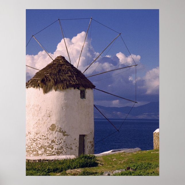 Europa, Griechenland, Mykonos. Ein auffallendes We Poster (Vorne)