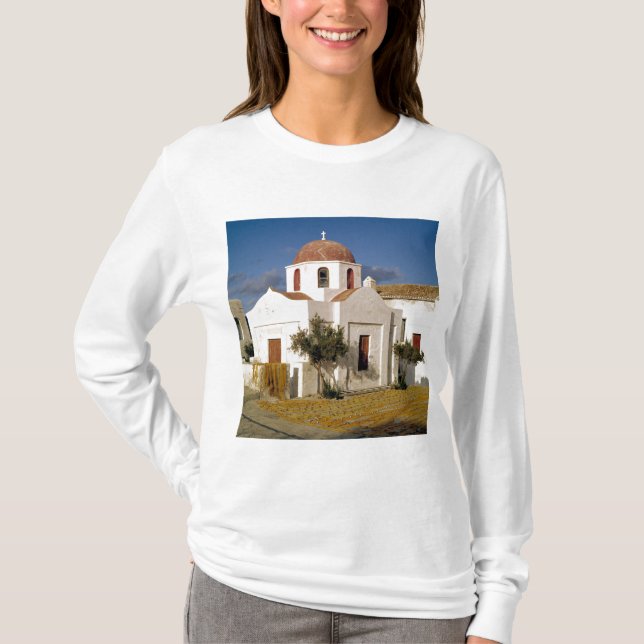 Europa, Griechenland, Mykonos. Fischernetze trocke T-Shirt (Vorderseite)