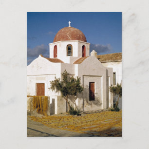 Europa, Griechenland, Mykonos. Fischernetze trockn Postkarte