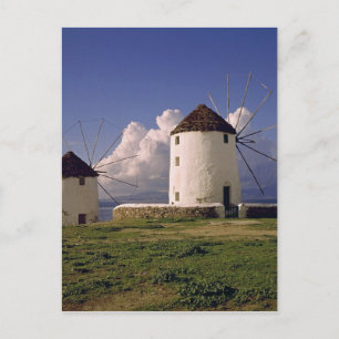Europa, Griechenland, Mykonos. Weiß getüncht Postkarte