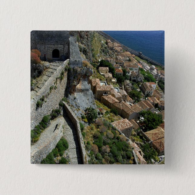 Europa, Griechenland, Peloponnes, Monemvasia Button (Vorderseite)