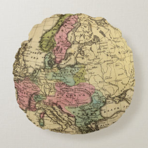Europa-Handfarbiger Atlas-Karte 2 Rundes Kissen