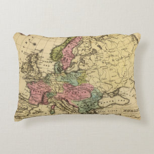 Europa-Handfarbiger Atlas-Karte 2 Zierkissen