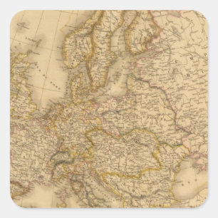 Europa im Jahre 1789 Quadratischer Aufkleber