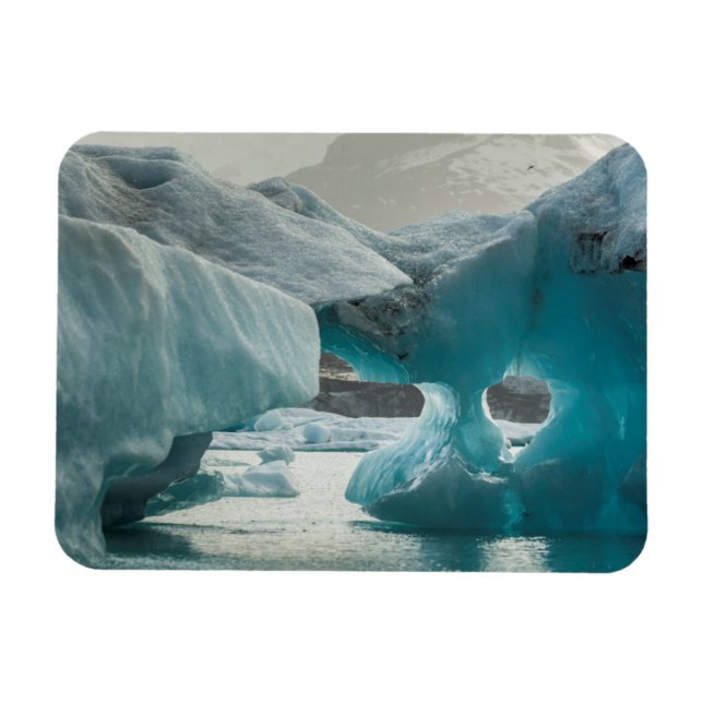 Europa, Island, Jok USAlon. Iceberg Formationen Magnet (Horizontal)