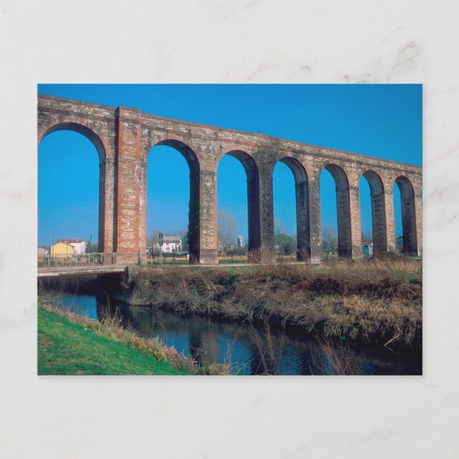 Europa, Italien. Aquadukt bei Lucca. Postkarte (Vorderseite)