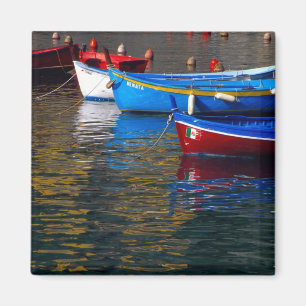 Europa, Italien, Cinque Terre, Boote in Vernazza Magnet