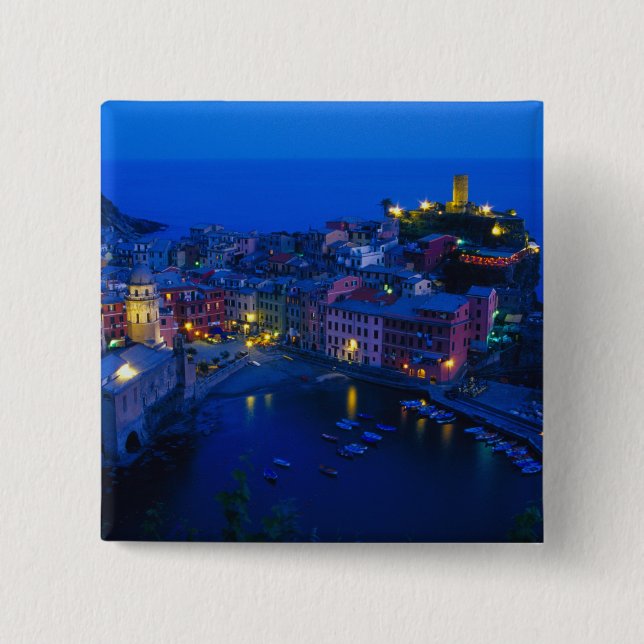 Europa, Italien, Cinque Terre, Vernazza. Hillside Button (Vorderseite)