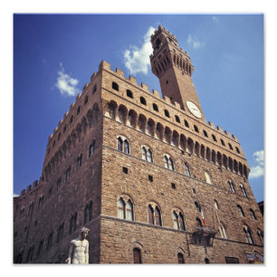 Europa, Italien, Florenz. Der mittelalterliche Pal Fotodruck