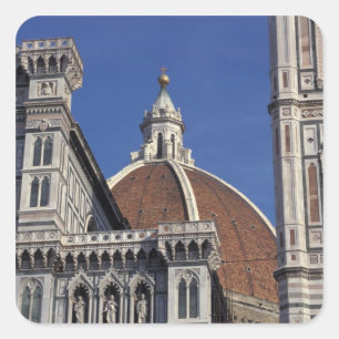 Europa, Italien, Florenz. Dom Quadratischer Aufkleber