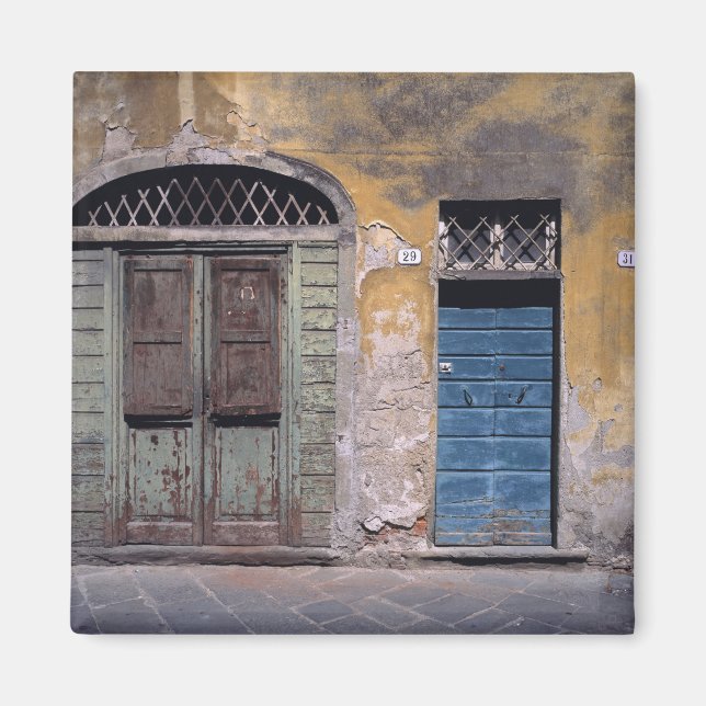 Europa, Italien, Lucca. Diese alten Türen ergänzen Magnet (Vorne)