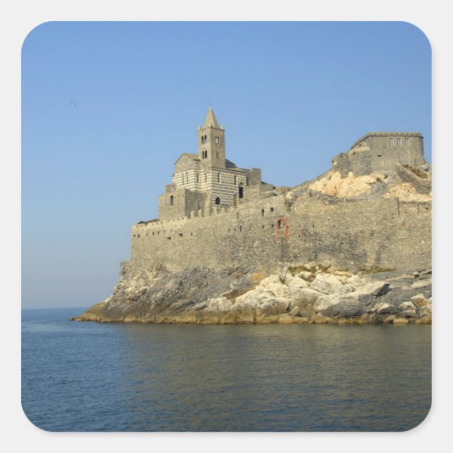 Europa, Italien, Portovenere aka Porto Venere. 2 Quadratischer Aufkleber (Vorderseite)