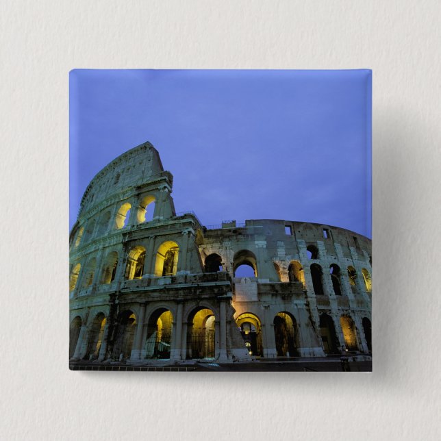 Europa, Italien, Rom. Abend Button (Vorderseite)