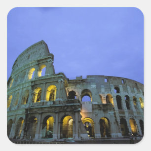 Europa, Italien, Rom. Abendansicht der Quadratischer Aufkleber