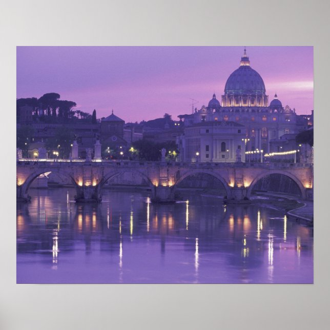 Europa, Italien, Rom. St. Peter und Ponte Sant Poster (Vorne)