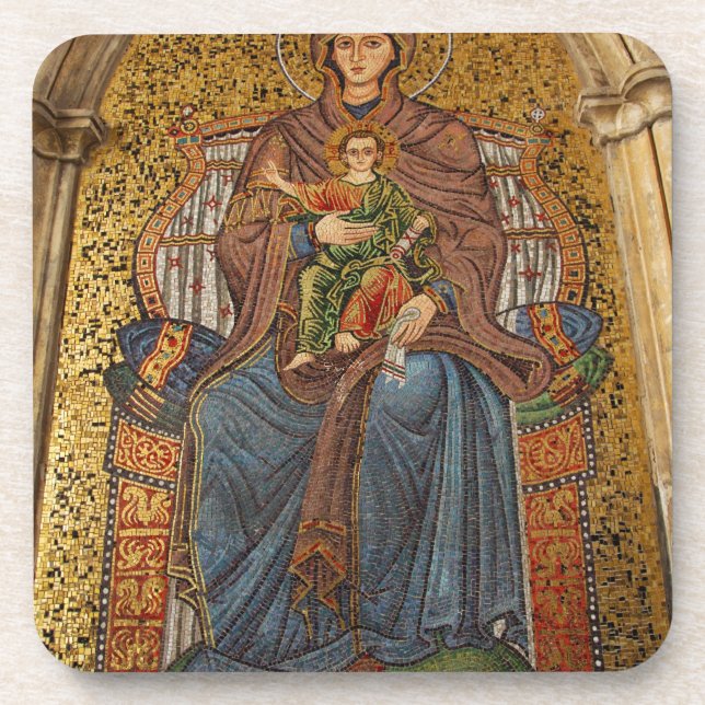 Europa, Italien, Sizilien, Taormina. Madonna & Kin Untersetzer (Vorderseite)