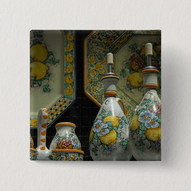 Europa, Italien, Sizilien, Taormina. Traditionell  Button (Vorderseite)