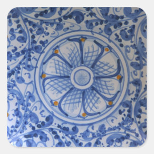 Europa, Italien, Sizilien, Taormina. Traditionell Quadratischer Aufkleber