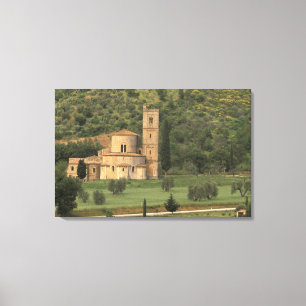 Europa, Italien, Toskana. Abbazia di Sant'Antimo, Leinwanddruck
