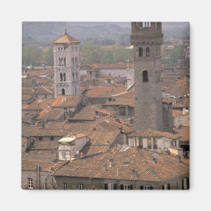 Europa, Italien, Toskana, Lucca, Stadtpanorama Magnet