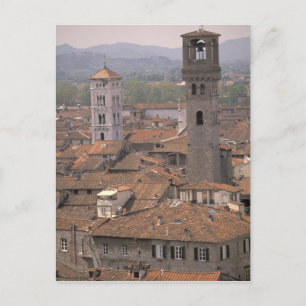Europa, Italien, Toskana, Lucca, Stadtpanorama Postkarte