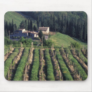 Europa, Italien, Toskana. Malerische Villa Zypern. Mousepad