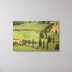 Europa, Italien, Toskana, Monticchiello Curvy Leinwanddruck